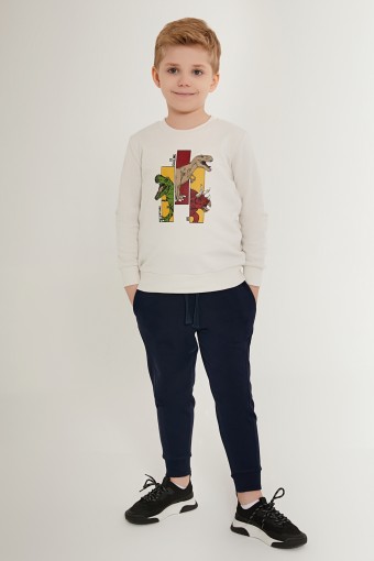 ROLY POLY - Roly Poly Erkek Garson Uzun Kollu Eşofman Takımı Üç İplik - Taş