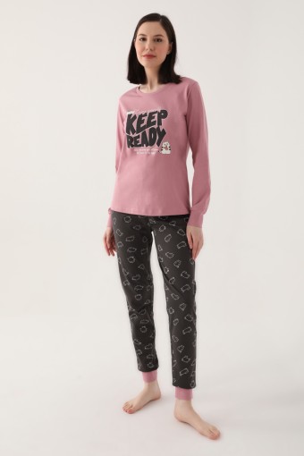 ROLY POLY - Roly Poly Kadın Uzun Kollu Pijama Takımı - Leylak