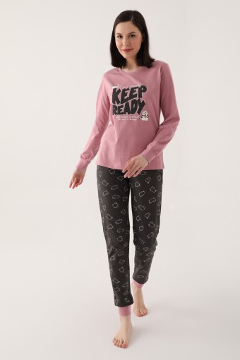 ROLY POLY - Roly Poly Kadın Uzun Kollu Pijama Takımı - Leylak (1)