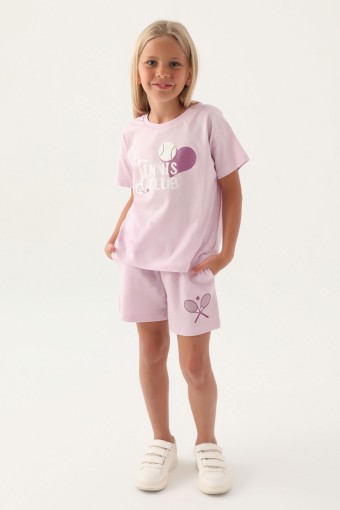 ROLY POLY - Roly Poly Kız Garson Şortlu Takım Kısa Kollu Süprem - Rose