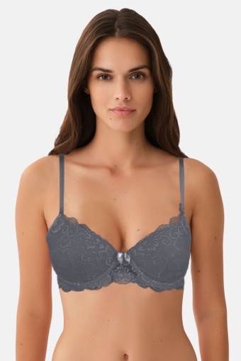 ROSARİA - Rosaria Kadın Destekli Sütyen Dolgulu Dantelli - Füme