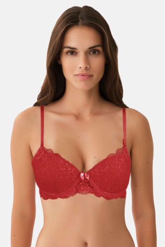 ROSARİA - Rosaria Kadın Destekli Sütyen Dolgulu Dantelli - Kırmızı