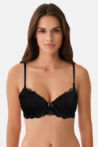 ROSARİA - Rosaria Kadın Destekli Sütyen Dolgulu Dantelli - Siyah