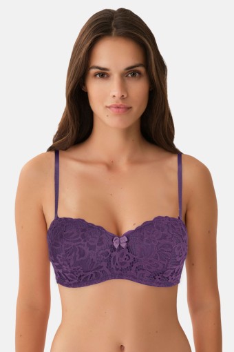 ROSARİA - Rosaria Kadın Desteksiz Sütyen B Kap Dantelli - Mürdüm