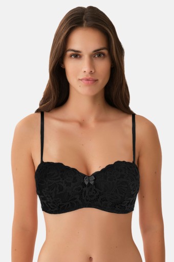 ROSARİA - Rosaria Kadın Desteksiz Sütyen B Kap Dantelli - Siyah