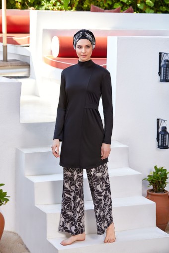 ROZAMAY - Rozamay Kadın Annika Tam Kapalı Tesettür Mayo - Siyah