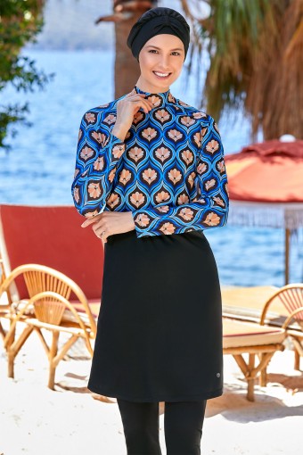 ROZAMAY - Rozamay Kadın Leah Tam Kapalı Tesettür Mayo - Siyah (1)