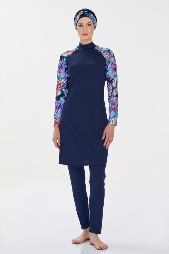 ROZAMAY - Rozamay Kadın Maven Tam Kapalı Tesettür Mayo - Siyah