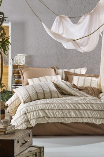 ŞAHESER - Şaheser Odiva Natural Nevresim Takımı 240x260