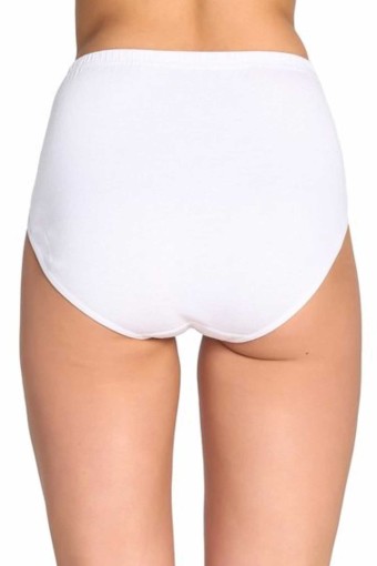 Sedef Yıldız Kadın Bato Külot Ribana Reçme - Beyaz - BATTAL - Thumbnail (2)