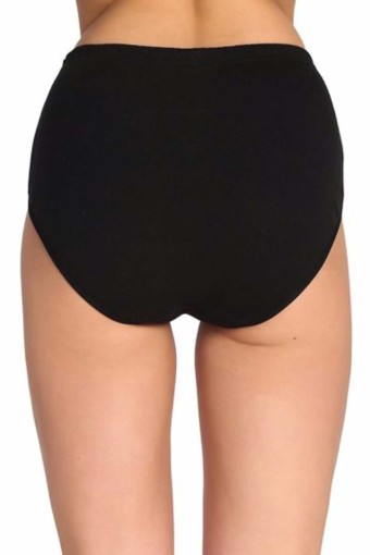 Sedef Yıldız Kadın Bato Külot Ribana Reçme - Siyah - BATTAL - Thumbnail (2)