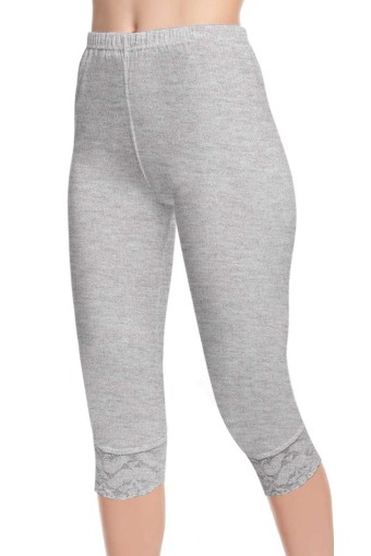 SEDEF YILDIZ - Sedef Yıldız Kadın Tayt Diz Altı Büyük Beden - Gri - 10