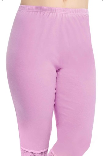 SEDEF YILDIZ - Sedef Yıldız Kadın Tayt Diz Altı Büyük Beden - Pembe - BATTAL