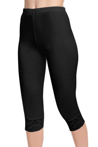 SEDEF YILDIZ - Sedef Yıldız Kadın Tayt Diz Altı Büyük Beden - Siyah - 7