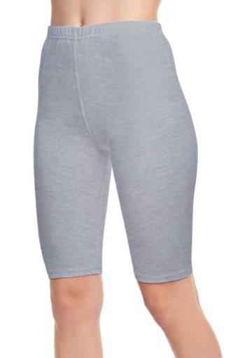 SEDEF YILDIZ - Sedef Yıldız Kadın Tayt Kısa Büyük Beden - Gri - 7