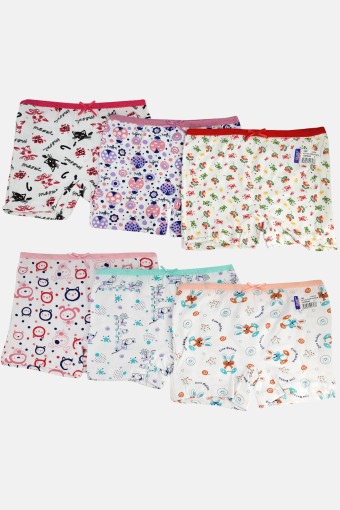 SEDEF YILDIZ - Sedef Yıldız Kız Çocuk Pamuklu Baskılı Boxer