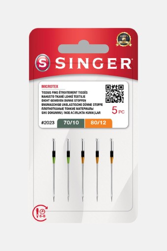 SINGER - Singer Makine İğnesi Mikrotex 2023 70/10 80/12