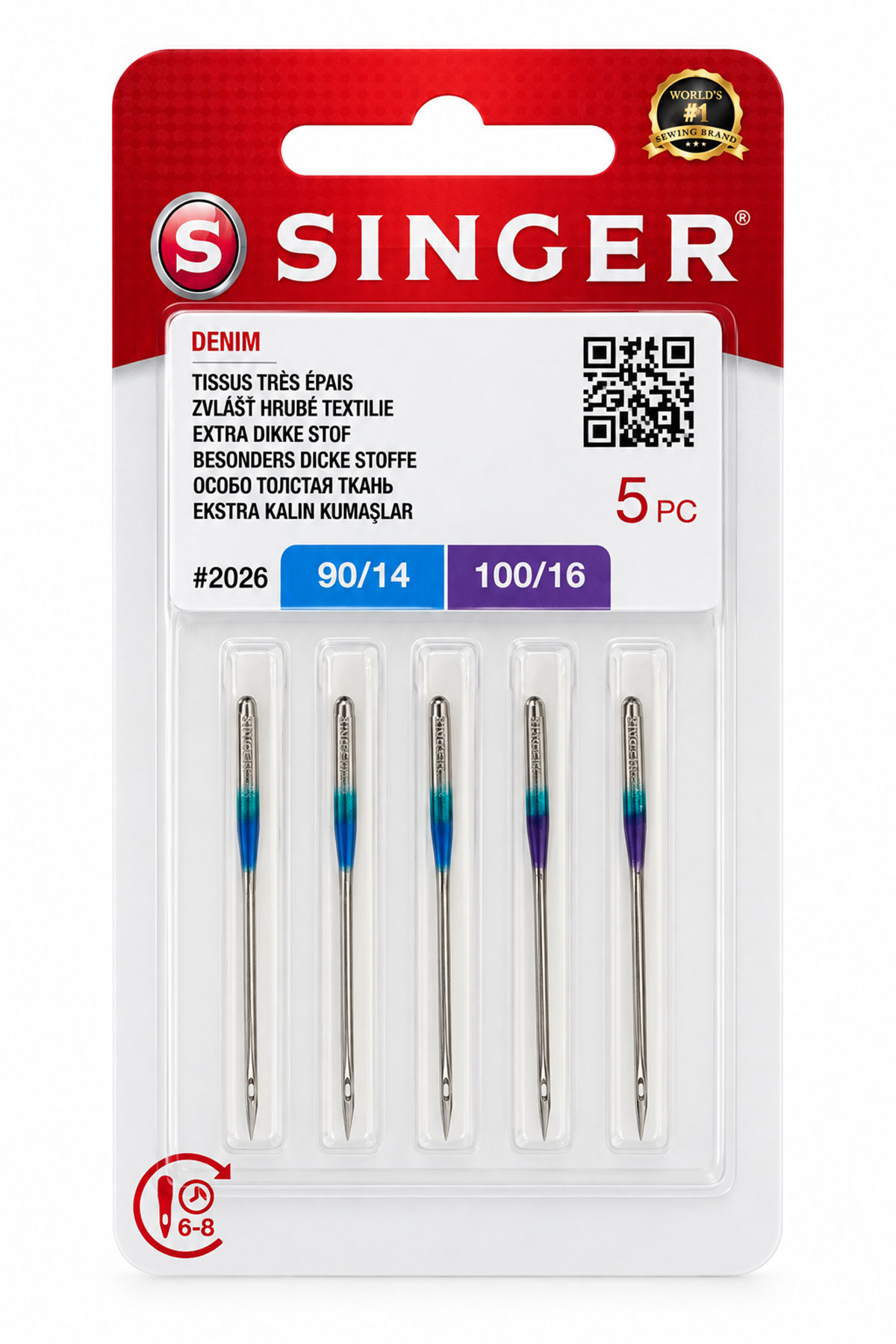 Singer Makine İğnesi Kot 2026 100/16 90/14 - Thumbnail