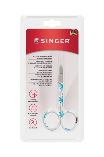 SINGER - Singer Nakış Makası Kıvrık Uçlu Renkli No:4