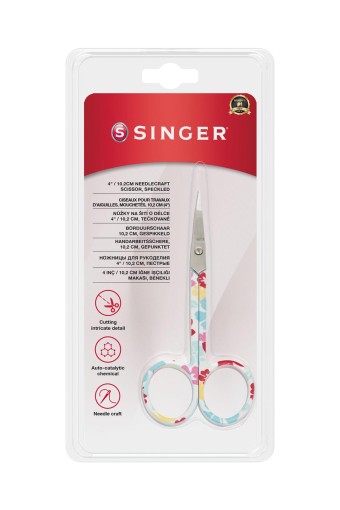SINGER - Singer Nakış Makası Kıvrık Uçlu Renkli No:4