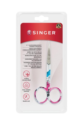 SINGER - Singer Nakış Makası Kıvrık Uçlu Renkli No:4