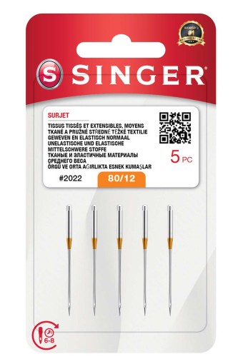 SINGER - Singer Makine İğnesi Overlok 2022 80/12
