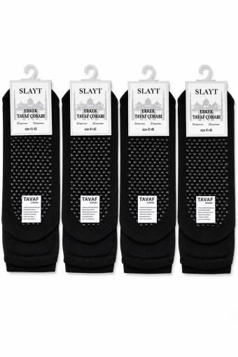 SLAYT ÇORAP - Slayt Erkek Patik Çorap Tavaf Taban Kaydırmaz Silikonlu (1)