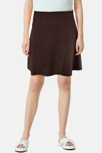 SPORT - Sport Kadın Deniz Eteği Şortlu Dalgıç Kloş - Acı Kahve