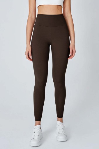SPORT - Sport Kadın Tayt Uzun Dalgıç - Acı Kahve