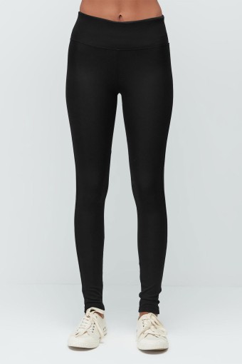 SPORT - Sport Kadın Tayt Uzun Dalgıç Şardonlu Yüksek Bel - Antrasit (1)