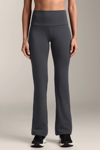 SPORT - Sport Kadın Tayt Uzun Dalgıç Şardonlu Yüksek Bel İspanyol Paça - Antrasit