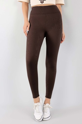 SPORT - Sport Kadın Tayt Uzun Fitilli - Acı Kahve