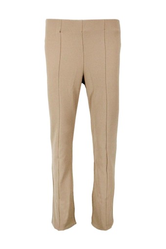 SPORT - Sport Kadın Tek Alt Pantolon Diagonal Önden Dikişli Düz Paça - Bej