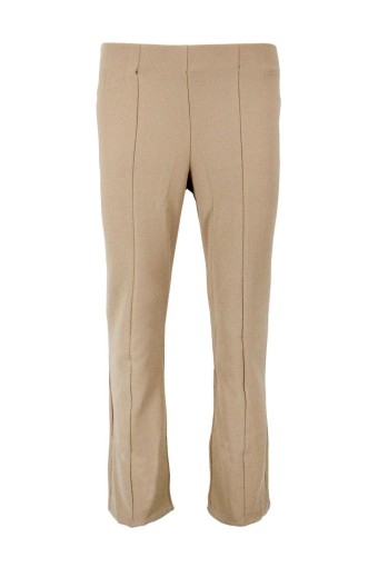 SPORT - Sport Kadın Tek Alt Pantolon Diagonal Önden Dikişli Palazzo - Bej