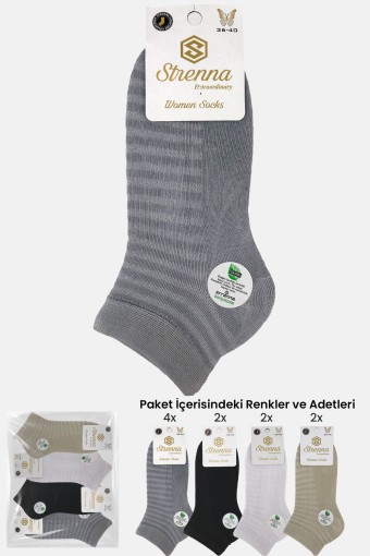 STRENNA - Strenna Kadın Patik Çorap Bambu Desenli