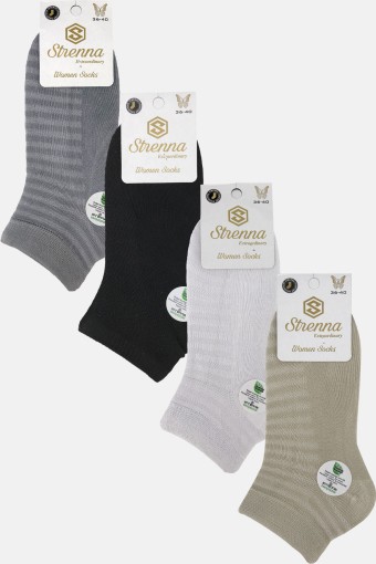 STRENNA - Strenna Kadın Patik Çorap Bambu Desenli (1)