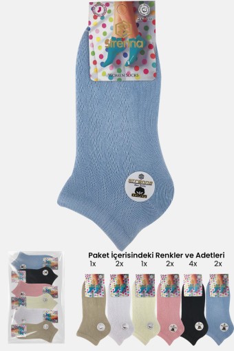 STRENNA - Strenna Kadın Patik Çorap Cotton Trasnferli