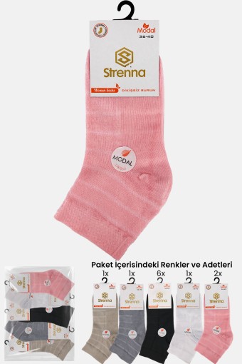 STRENNA - Strenna Kadın Yarım Konç Çorap Modal Düz