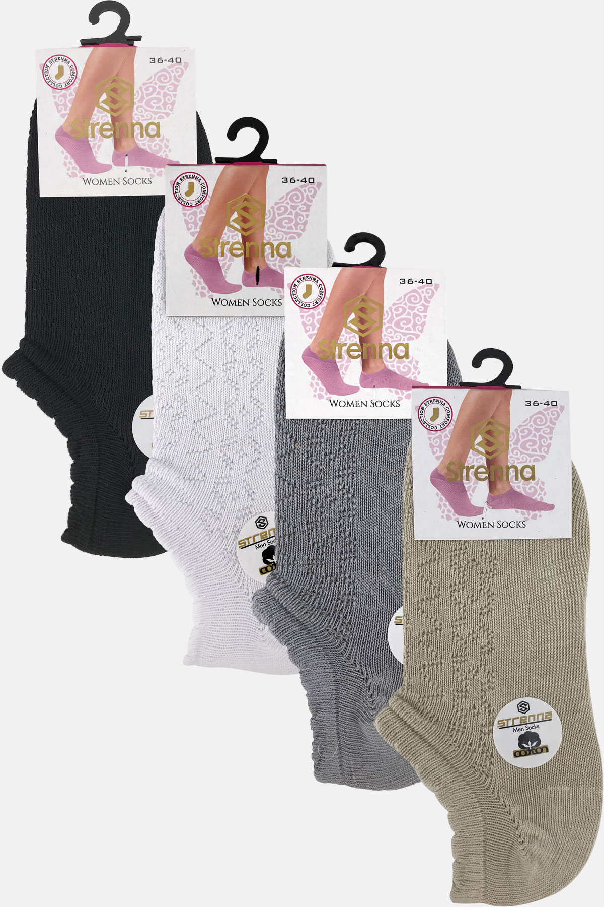 Strenna Kadın Sneaker Çorap Cotton Dikişsiz - Thumbnail