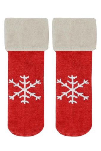 STRENNA - Strenna Kadın Soket Çorap Havlu Kar Tanesi Desenli