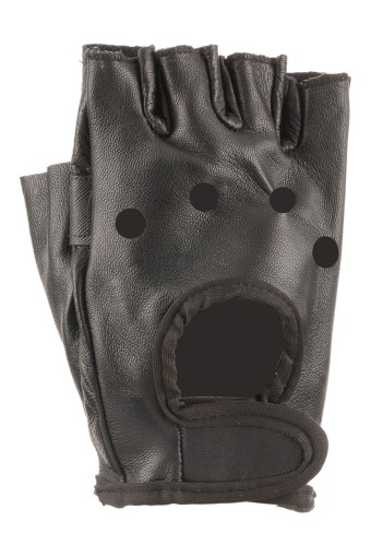 Suyutti - Suyutti Erkek Deri Kesik Parmak Eldiven