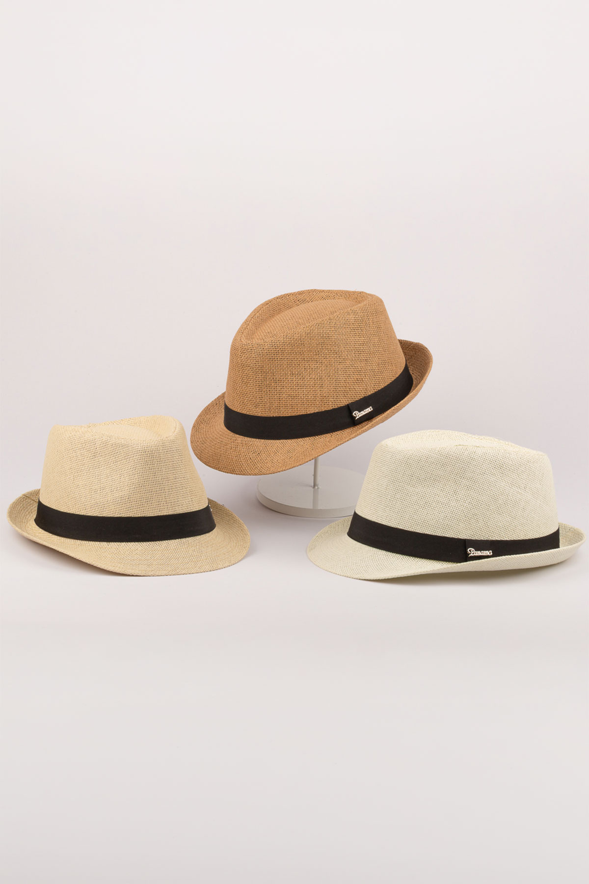 Suyutti Erkek Kısa Kenar Aksesuarlı Hasır Şapka - Thumbnail