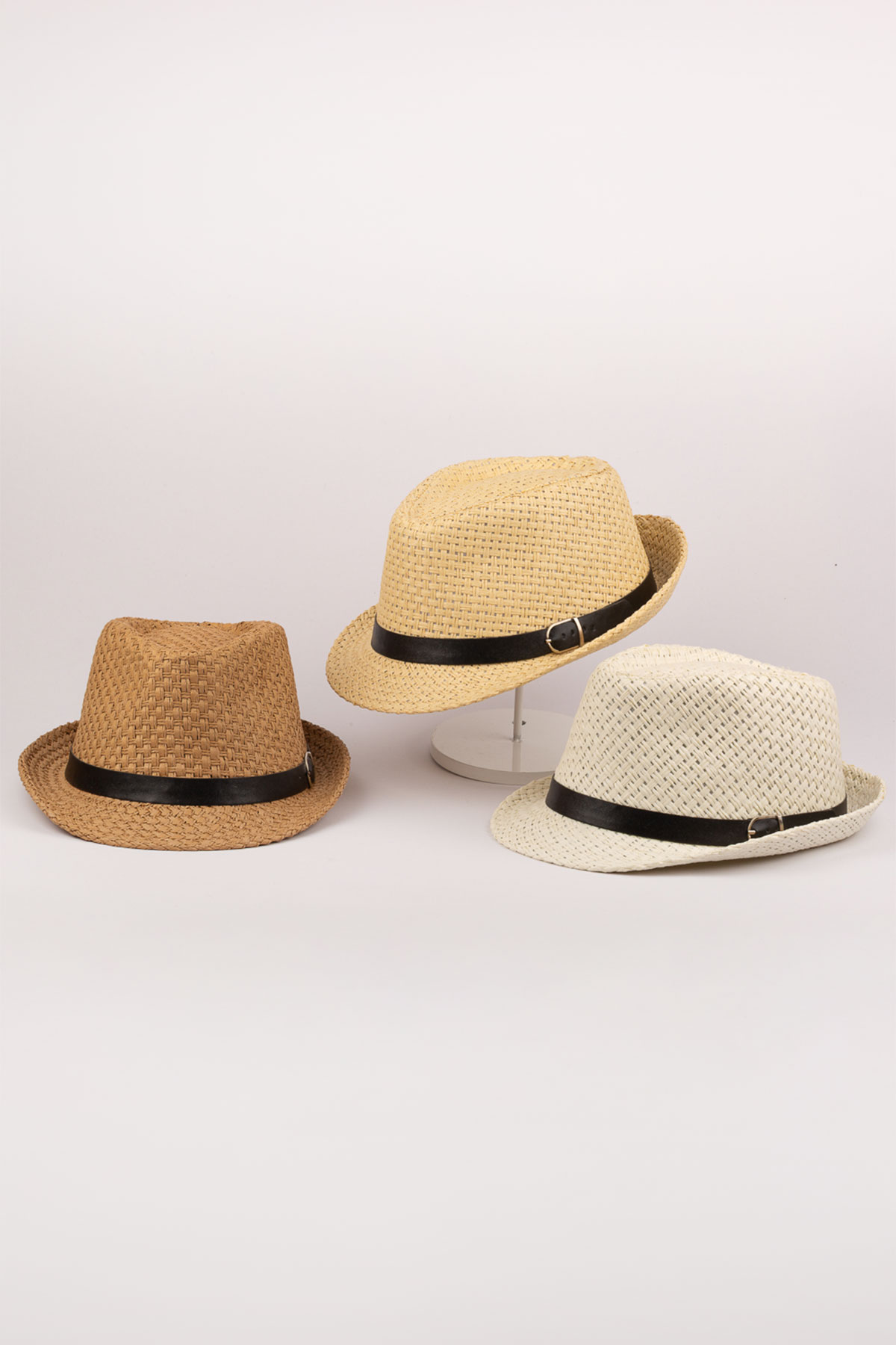 Suyutti Erkek Kısa Kenar Hasır Şapka - Thumbnail