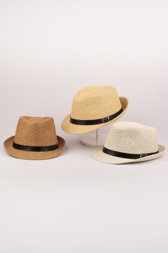 Suyutti - Suyutti Erkek Kısa Kenar Hasır Şapka