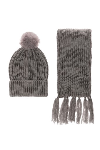 Suyutti - Suyutti Kadın Atkı Bere Takım Ponponlu (1)