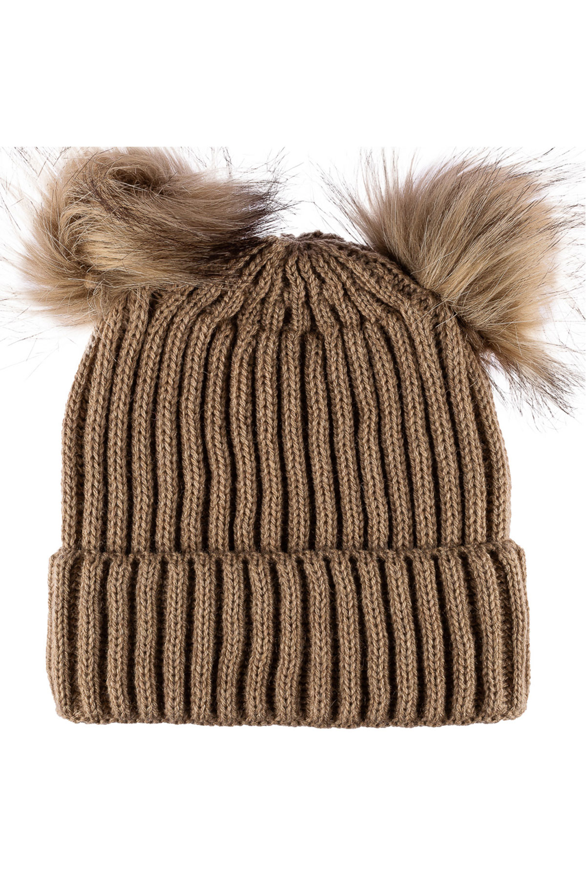 Suyutti Kadın Bere Çift Ponponlu - Thumbnail