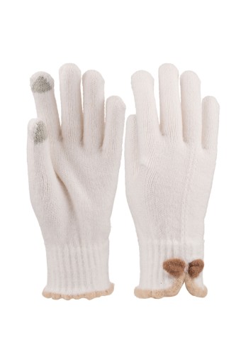 Suyutti - Suyutti Kadın Eldiven Örme Dokunmatik Bileği Fiyonk Detaylı
