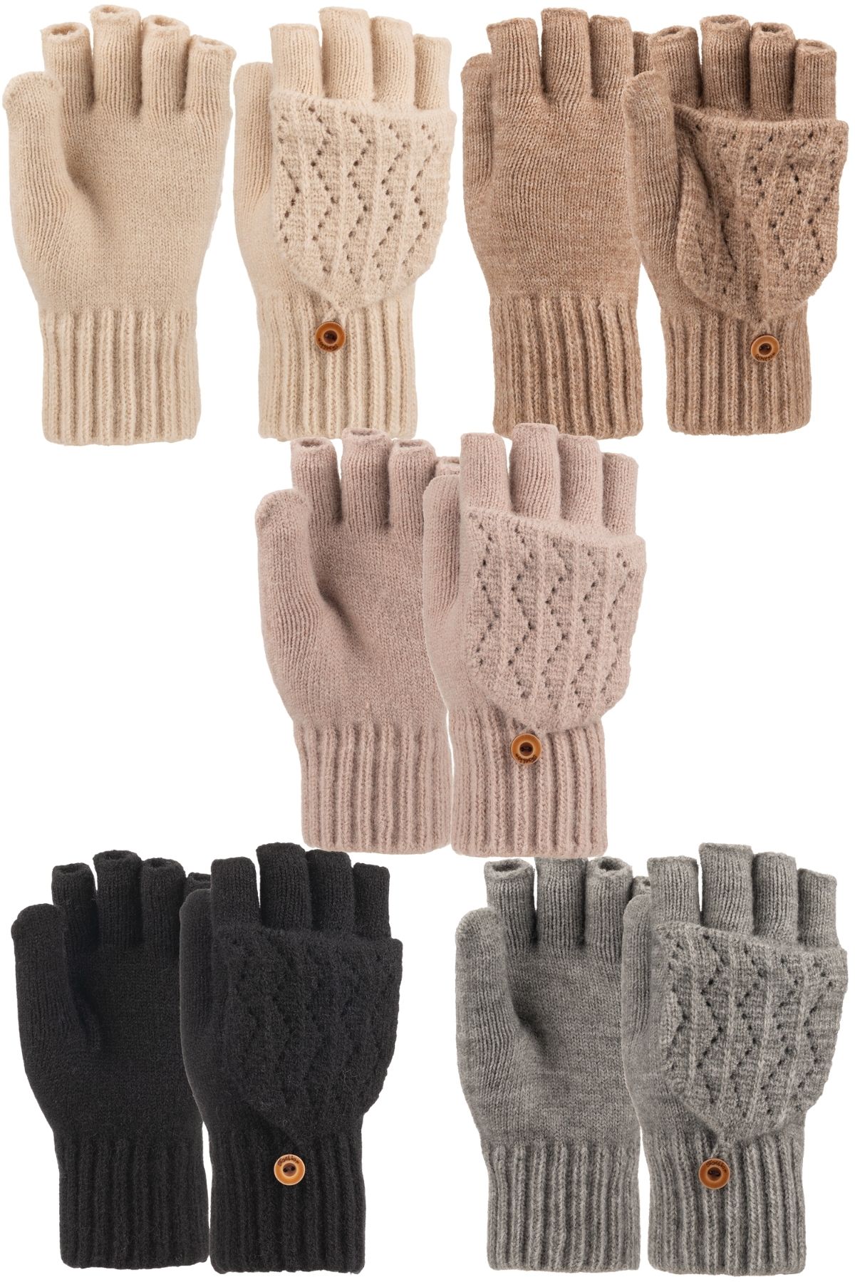 Suyutti Kadın Eldiven Örme Kapaklı - Thumbnail