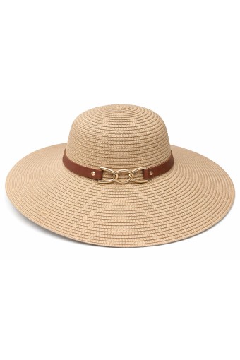 Suyutti - Suyutti Kadın Hasır Şapka Geniş Kenar