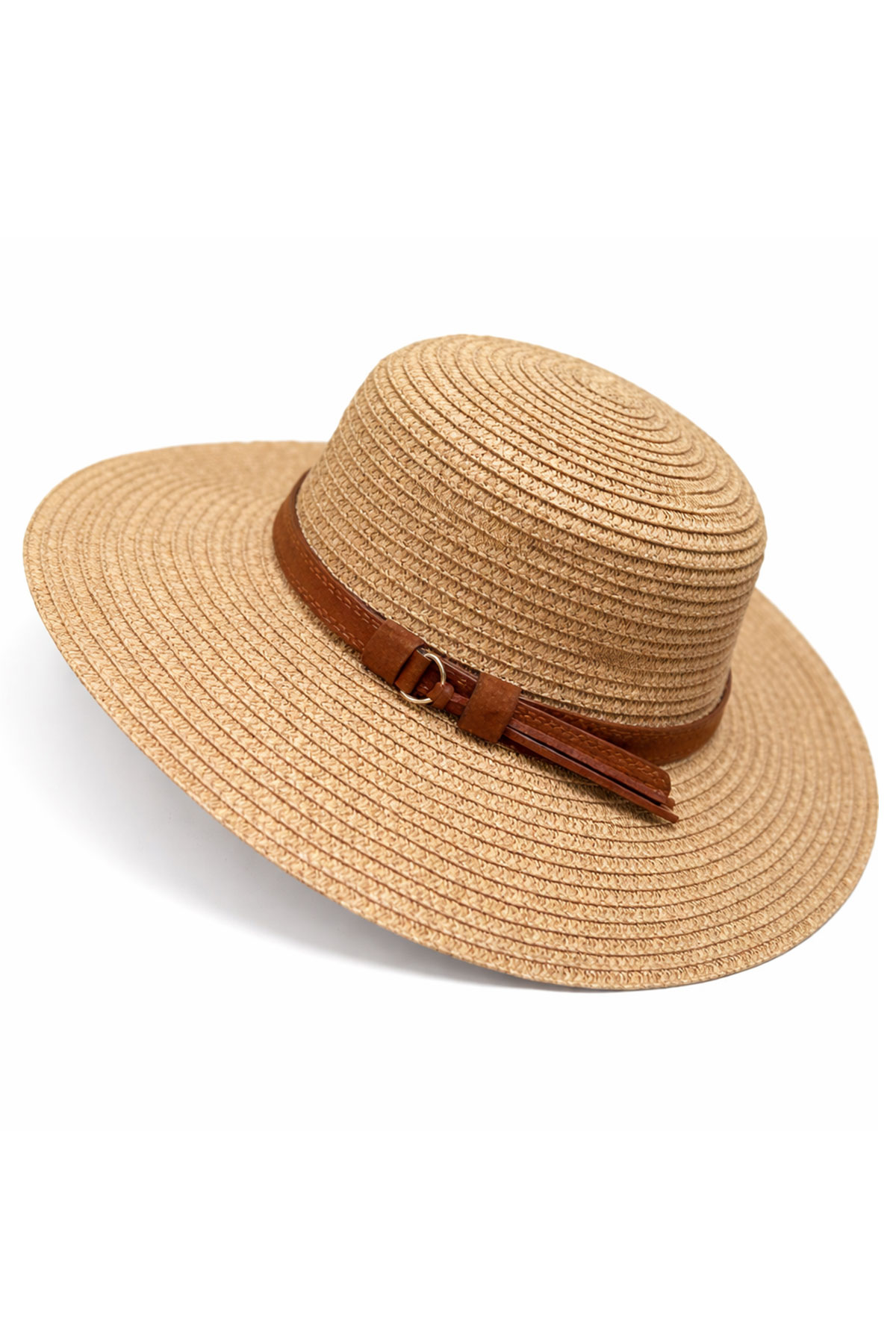 Suyutti Kadın Hasır Şapka Geniş Kenar - Thumbnail